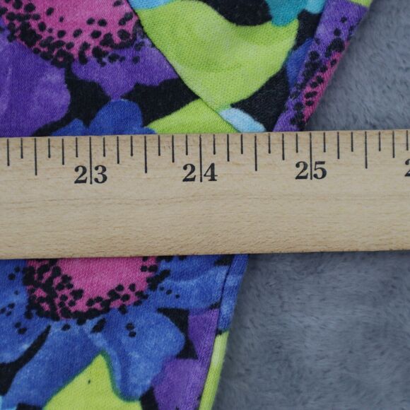 Lee Shirt Womens 2XL Multicolor Floral Short Sleeve Round Neck Casual Outwear - Picture 5 of 16